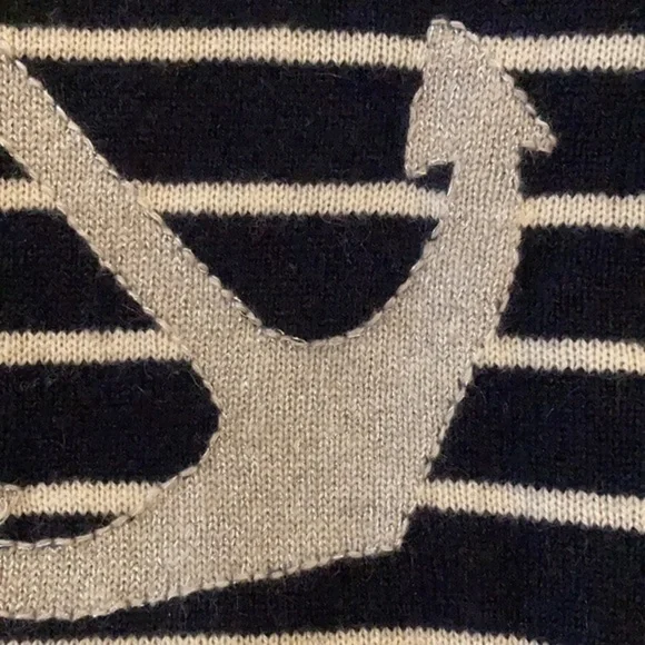 J. Crew Italian Cashmere Anchor stripe top Sm XS - Picture 5 of 8